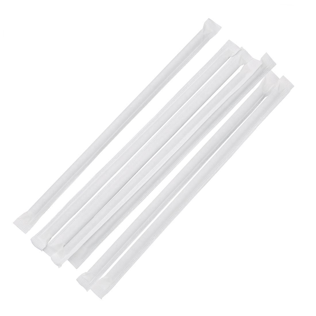 Fiesta Compostable Individually Wrapped Paper Straws Black (Pack of 250) - FP440  - 5