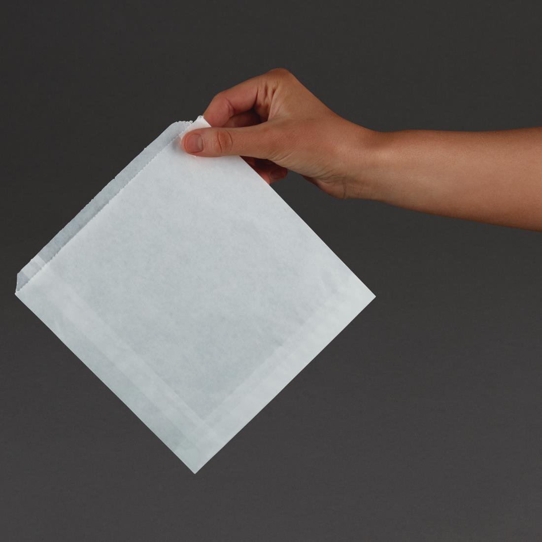 Strung White Paper Counter Bags (Pack of 1000) - GH035  - 2