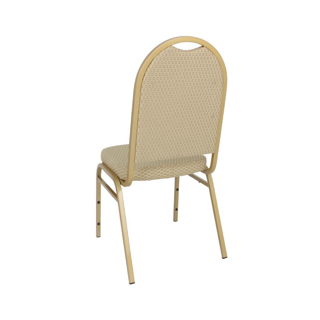 Bolero Steel Banquet Chairs with Neutral Cloth (Pack of 4) - GR360  - 2