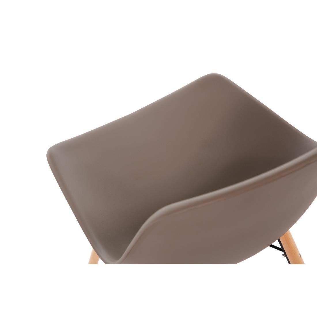 Bolero Arlo Side Chair Coffee (Pack 2) - DM842  - 3