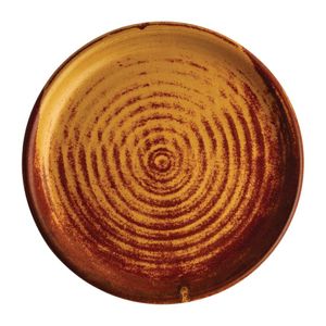 Olympia Canvas Small Rim Round Plate Sienna Rust 180mm (Pack of 6) - FA309  - 1