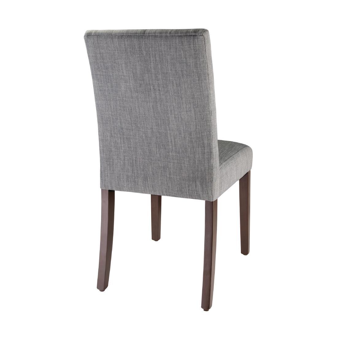 Bolero Chiswick Dining Chairs Charcoal Grey (Pack of 2) - DT696  - 3