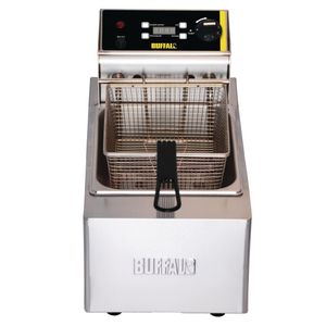 Buffalo Heavy Duty Single Tank Single Basket Countertop Electric Fryer 2.8kW - L490  - 3