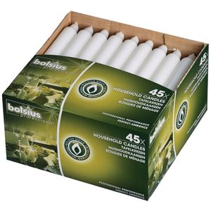 Bolsius 7" Bistro Candles White (Pack of 45) - P963  - 1