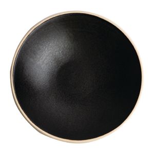Olympia Canvas Shallow Tapered Bowl Delhi Black 200mm (Pack of 6) - FA319  - 1