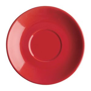 Olympia Cafe Flat White Saucers Red 135mm (Pack of 12) - FF995  - 1