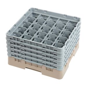 Cambro Camrack Beige 25 Compartments Max Glass Height 257mm - DW556  - 1