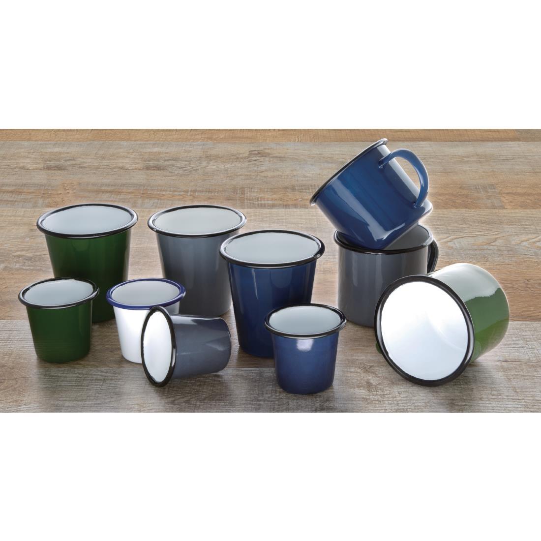 Olympia Enamel Sauce Cup Grey and Black (Pack of 6) - DC387  - 4