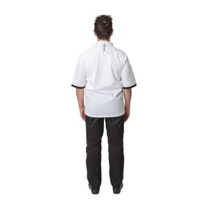 Southside Unisex Chefs Jacket Short Sleeve White L - B998-L  - 3