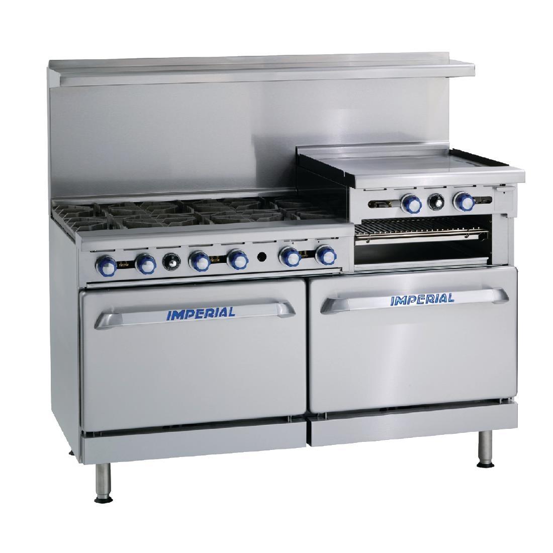 Imperial 6 Burner Propane Gas Oven Range with Griddle IR6RG24-P - CB102-P  - 1
