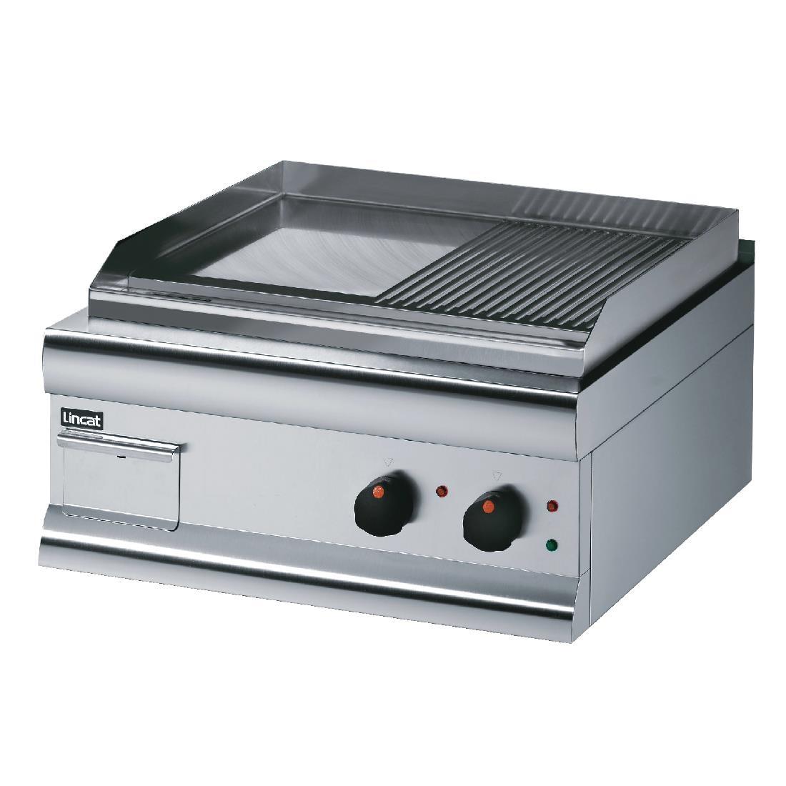 Lincat Silverlink 600 Half Ribbed Dual zone Electric Griddle GS6/TR - F926  - 1