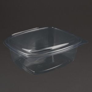 Vegware Compostable PLA Hinged-Lid Deli Containers 680ml / 24oz (Pack of 200) - DW627  - 1