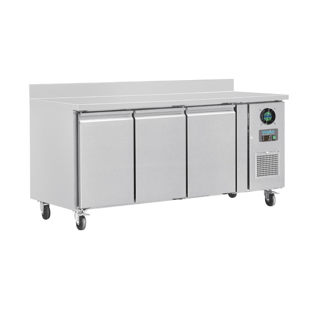 Polar U-Series Triple Door Counter Freezer with Upstand 417Ltr - DL917  - 1