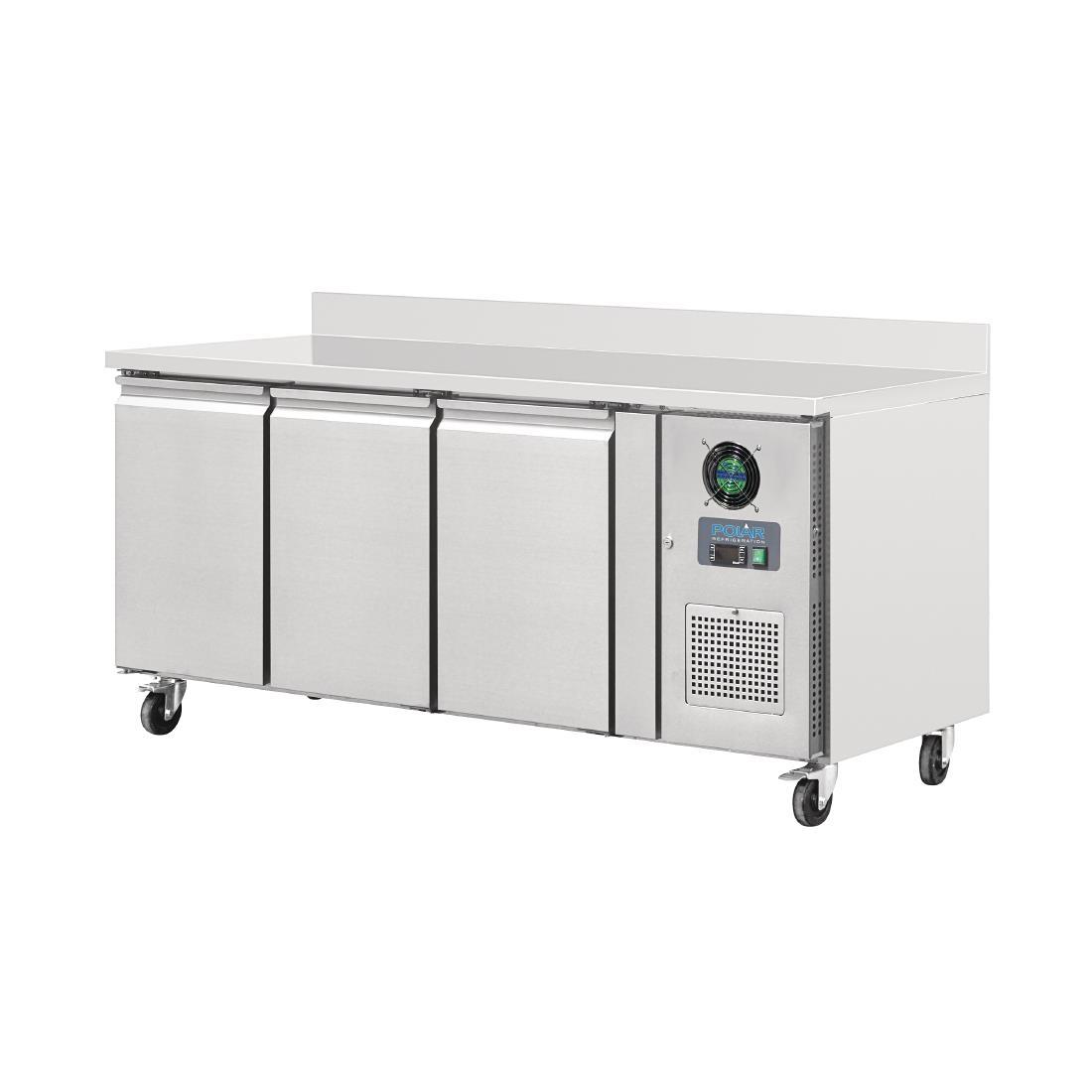 Polar U-Series Triple Door Counter Freezer with Upstand 417Ltr - DL917  - 3