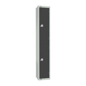 Elite Double Door Padlock Locker Graphite Grey - GR692-P  - 1