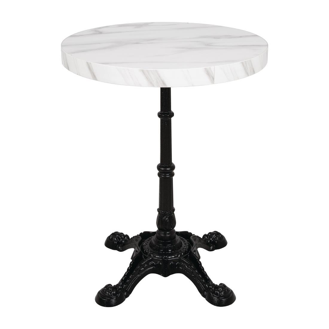 Bolero Pre-drilled Round Table Top Marble Effect 600mm - DT445  - 2