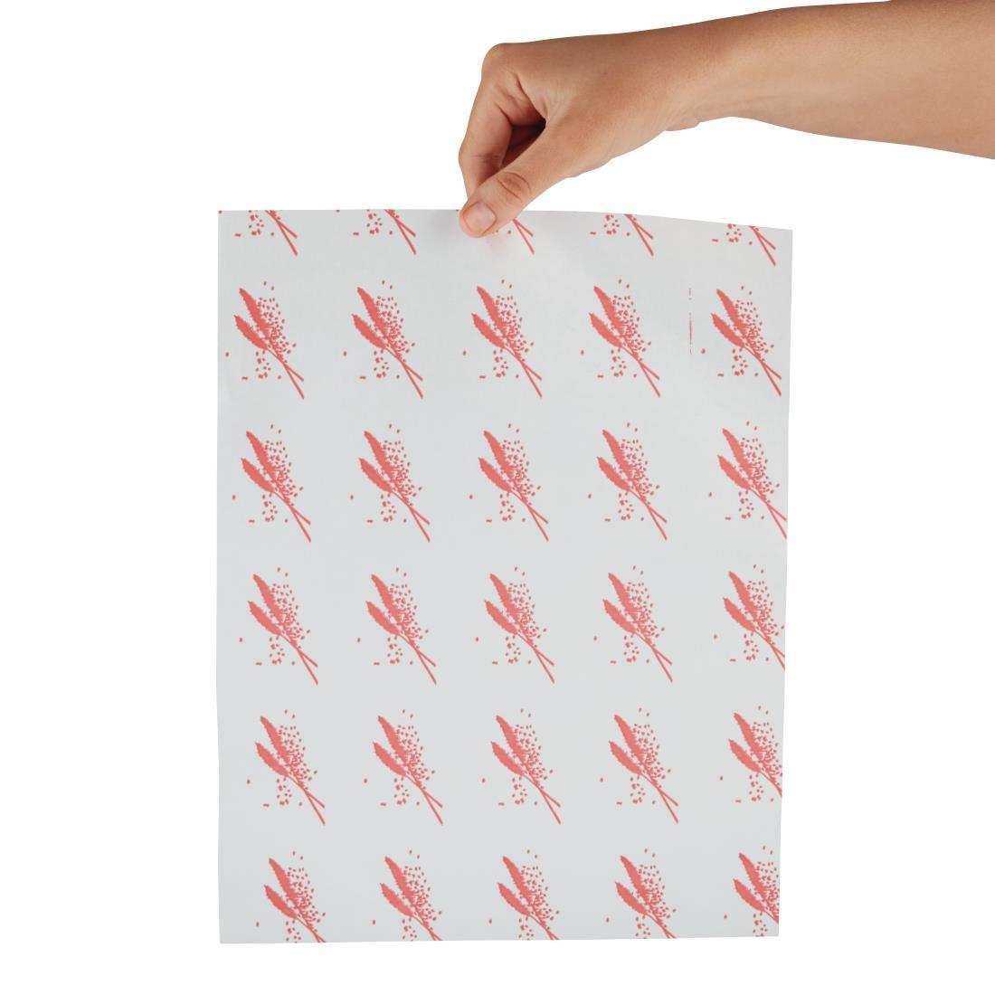 Burger Wrapping Paper Sheets Red 245 x 300mm (Pack of 1000) - GH036  - 2