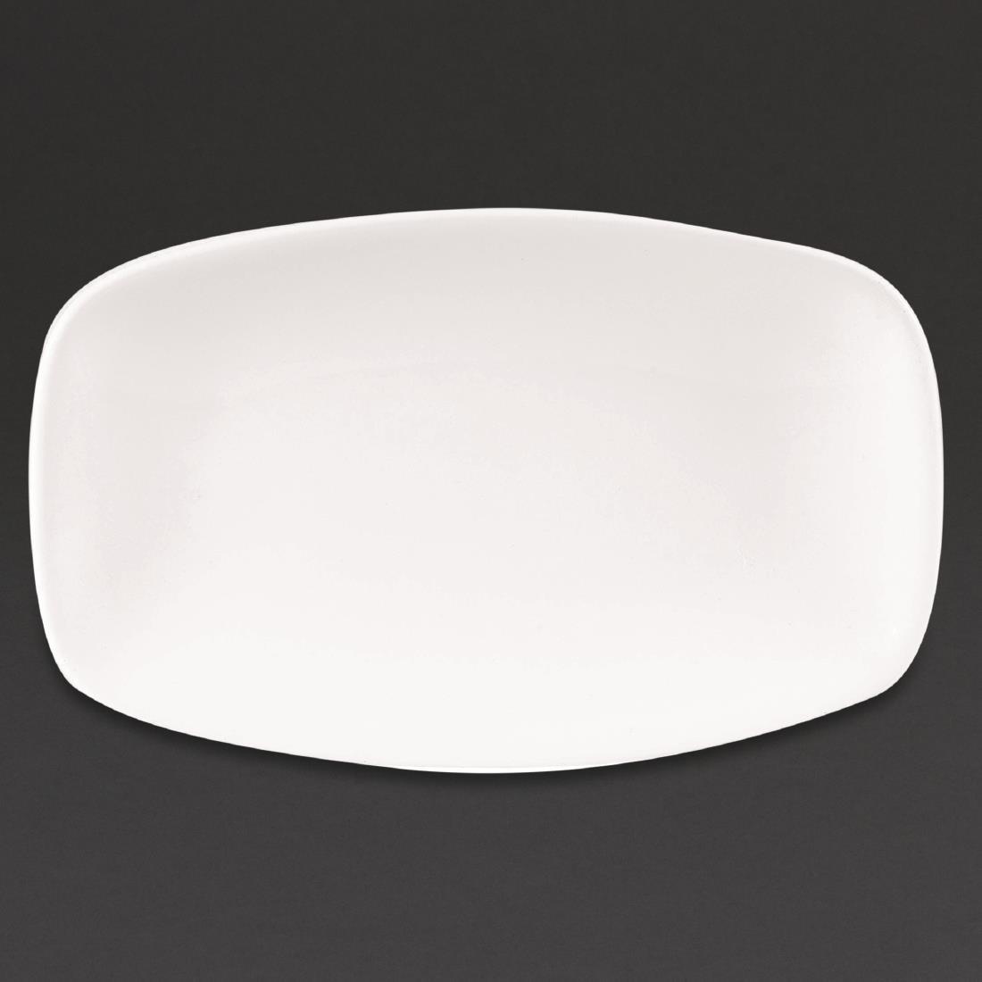Churchill X Squared Oblong Plates White 121 x 200mm (Pack of 12) - DW345  - 1