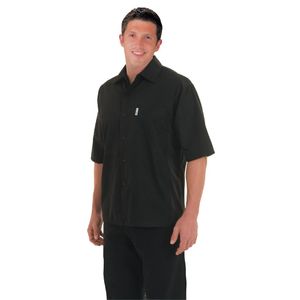 Chef Works Unisex Cool Vent Chefs Shirt Black XL - A913-XL  - 1