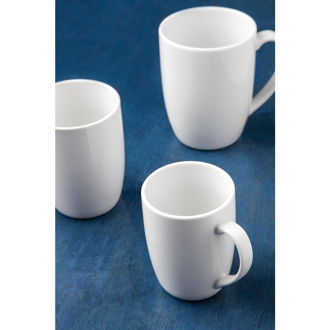 Royal Porcelain Classic White Mug 350ml (Pack of 12) - GT945  - 5