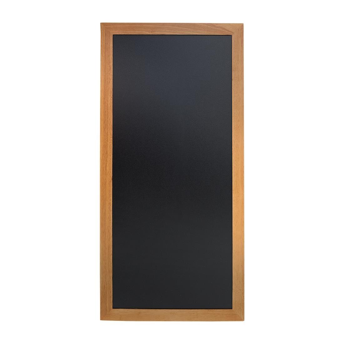 Securit Slim Wall Mounted Blackboard 1200 x 560mm Teak - Y860  - 1