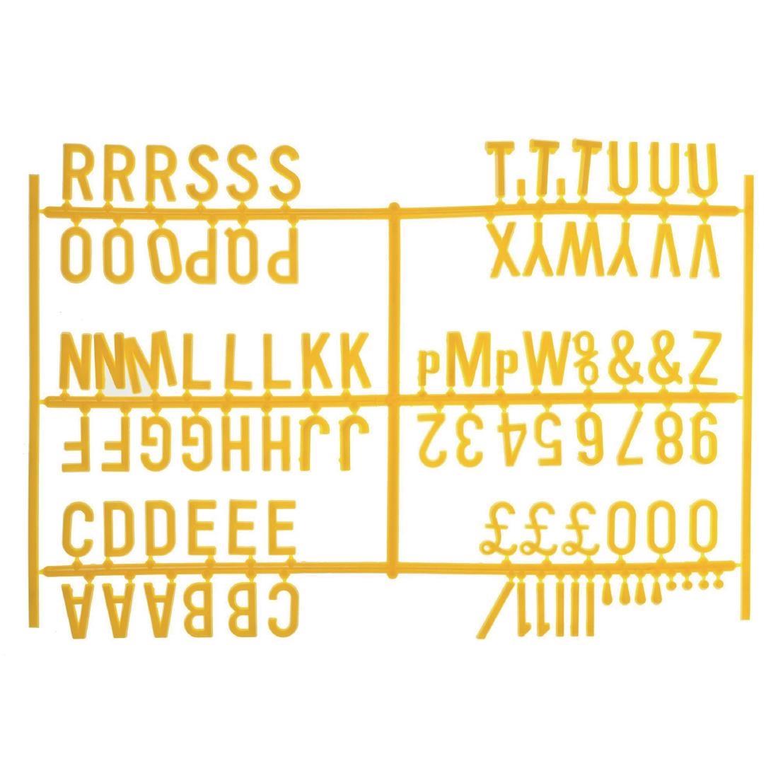 Beaumont Peg Board 20mm Letters 540 Characters Yellow (Pack of 20) - HC766  - 1