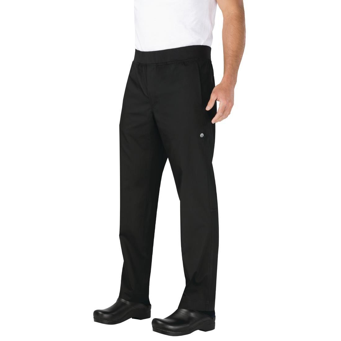 Chef Works Men's Lightweight Slim Trouser Black Size XL - BB301-XL  - 4
