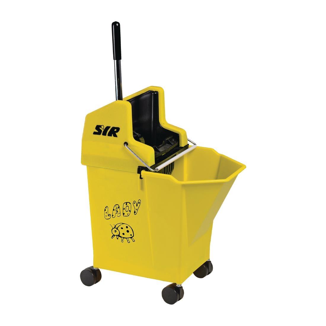 SYR NU Lady 2 Combine System Mop Bucket and Wringer 9Ltr Yellow - FT334  - 1