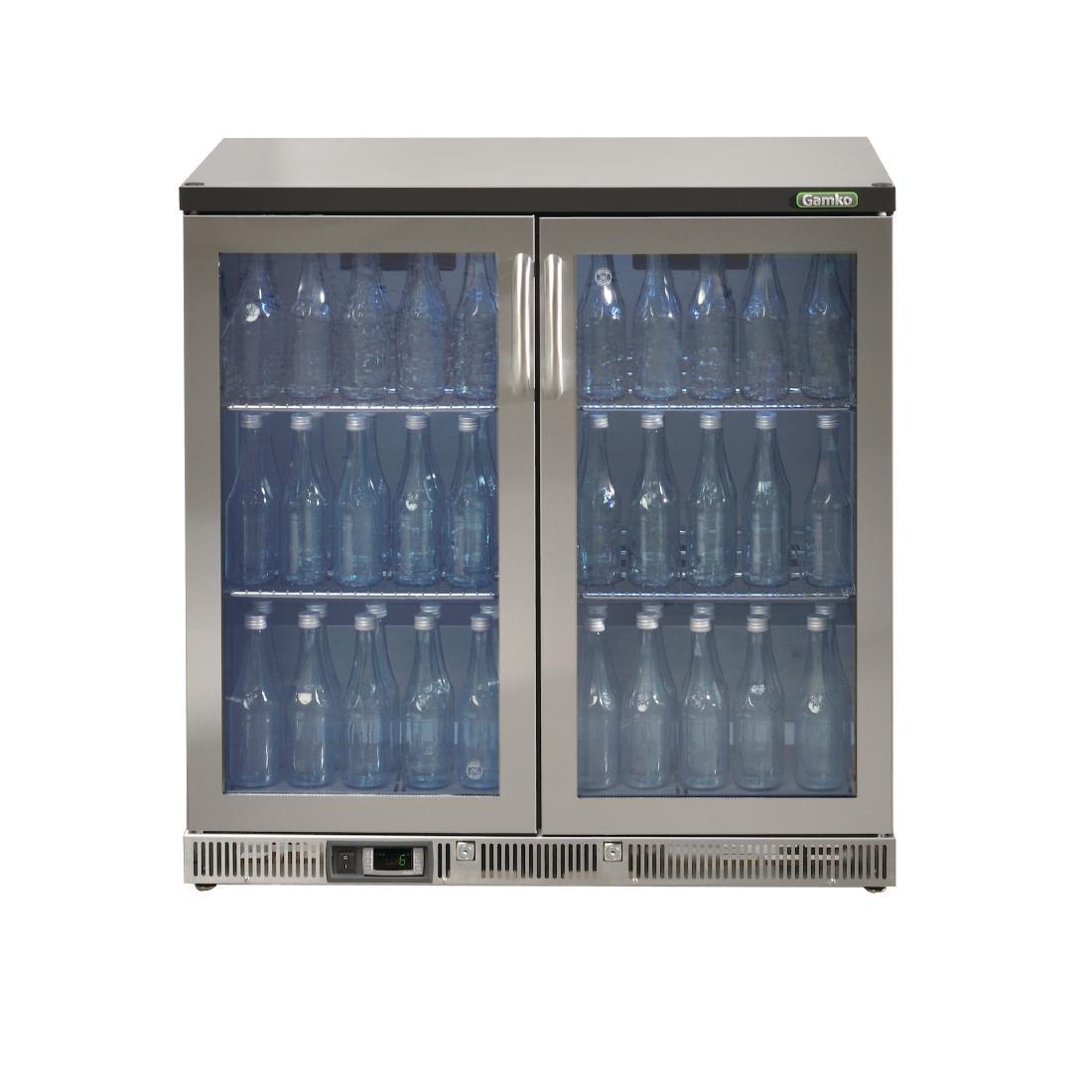 Gamko Bottle Cooler - Double Hinged Door 250 Ltr Stainless Steel - CE559  - 2