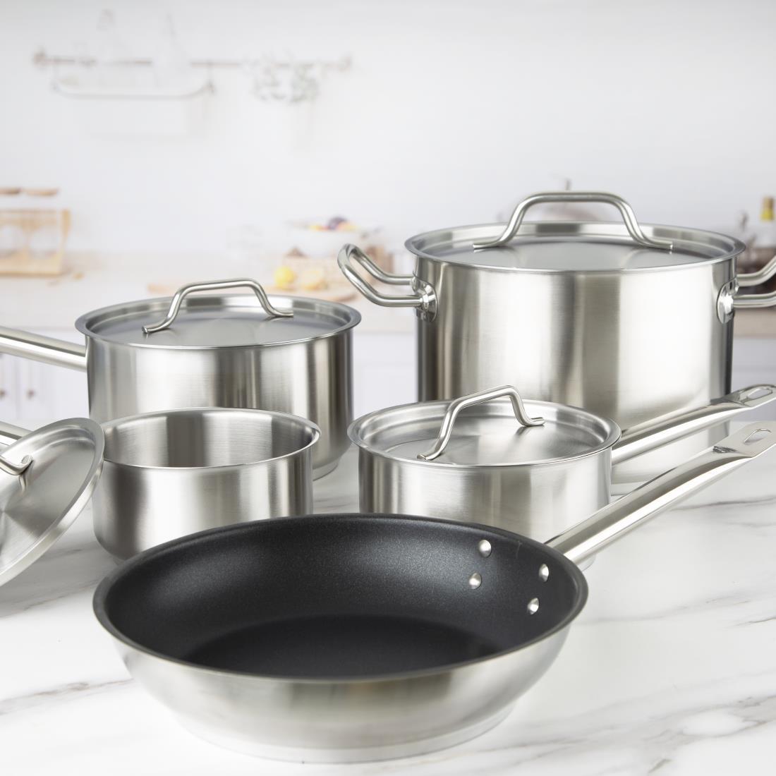 Vogue Cook Like A Pro 5-Piece Stainless Steel Induction Cookware Set