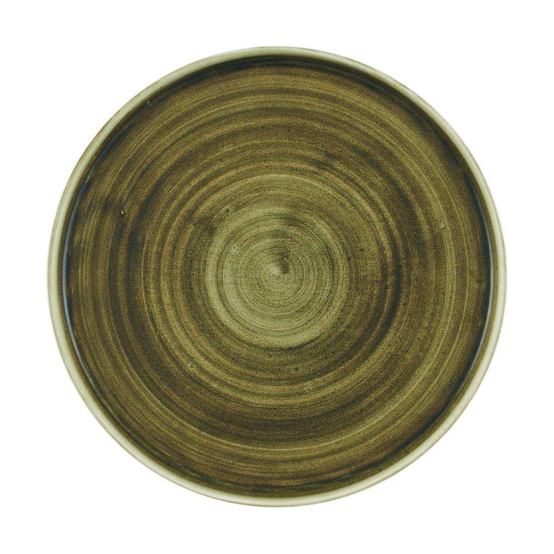 Churchill Stonecast Plume Walled Plates Green 260mm (Pack of 6)