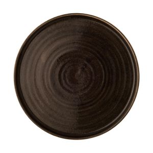 Churchill Stonecast Patina Walled Plates Iron Black 220mm (Pack of 6)