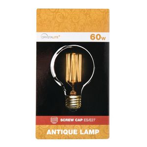 Crystalite G80 Squirrel Cage Filament Antique Lamp ES 60W