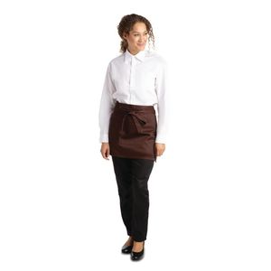 Whites Short Bistro Apron Chocolate