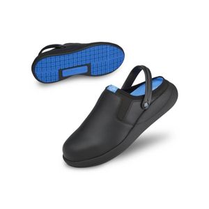 WearerTech Refresh Safety Toe Clog Black with Modular Insole Size 39-40