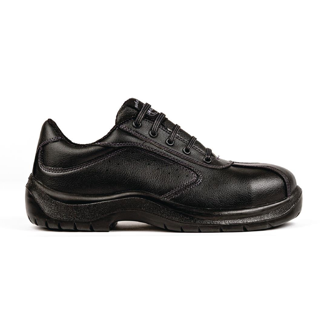 Slipbuster Side Perforated Lace Up Black 39