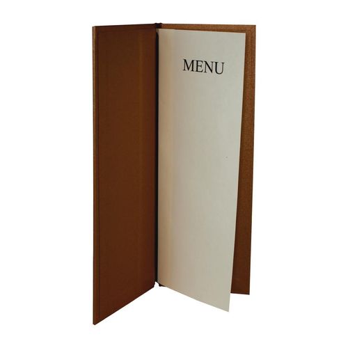 Slip Grip Menu Covers 1/2 Width A4 Size Copper
