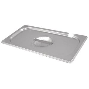 Vogue Stainless Steel 2/3 Gastronorm Notched Lid