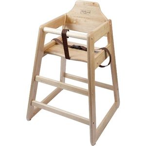Wooden High Chair - Light Wood - HCHAIR-LW - 1