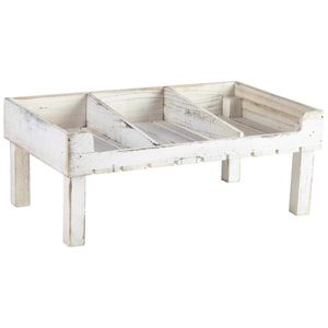 White Wash Wooden Display Crate Stand - TR5321W - 1