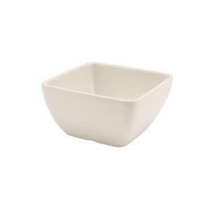 White Melamine Curved Square Bowl 10.5cm - MELSQB-10 - 1
