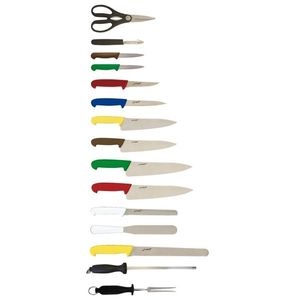 15 Piece Colour Coded Knife Set + Knife Case - KCASECOL15 - 1