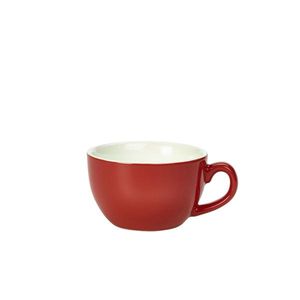 Genware Porcelain Red Bowl Shaped Cup 25cl/8.75oz (Pack of 6) - 322125R - 1