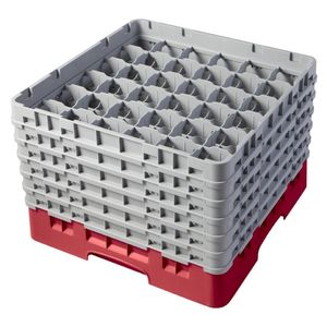 Cambro Camrack Red 36 Compartments Max Glass Height 298mm - CZ185