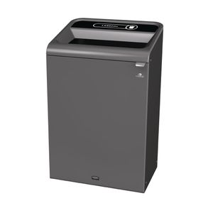 Rubbermaid Configure Recycling Bin with Landfill Label Black 87Ltr - CX970