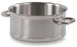 Bourgeat Tradition Casserole No Lid - S/S 240mm / 5.4L Capacity - 683024 - 10223-01
