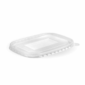 BioPak Rectangle Container PP Lid, 500-1,000ml (Case of 300) - BB-LBL-PP-RECT - 1
