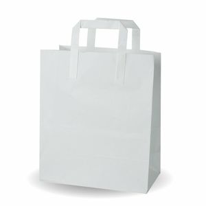 BioPak 9.5x12x5.5" Large White SOS Bags (Case of 250) - BAG-TA-F-LARGE-W-UK - 1