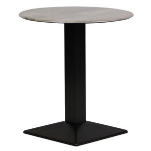 Turin Metal Base 600mm Round Dining Table with Laminate Top in Concrete - CZ819 - 1