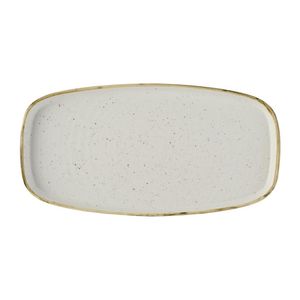 Churchill Stonecast Barley White Chefs' Walled Oblong Plate 300mm (Pack of 6) - DX020 - 1
